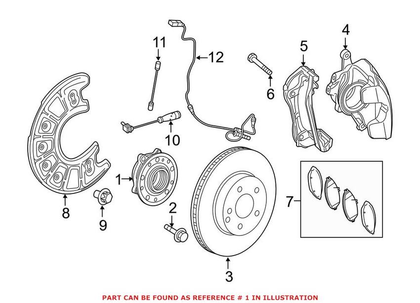 Mercedes Wheel Bearing and Hub Assembly - Front 2053340300